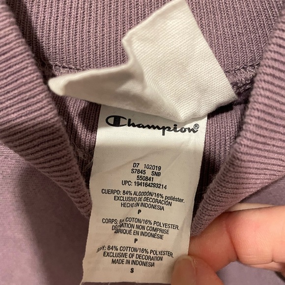 Champion sweatshirt high neck Reverse wick Size Small Purple - Picture 5 of 6
